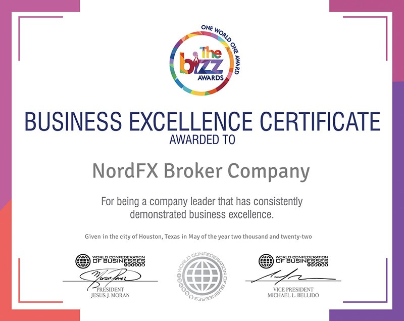 کنفدراسیون جهانی کسب‌وکارها، جایزه سرآمدی تجاری را برای دومین بار به NordFX اعطا کرد1